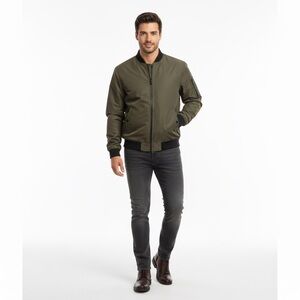 Calvin Klein Green olive green bomber jacket